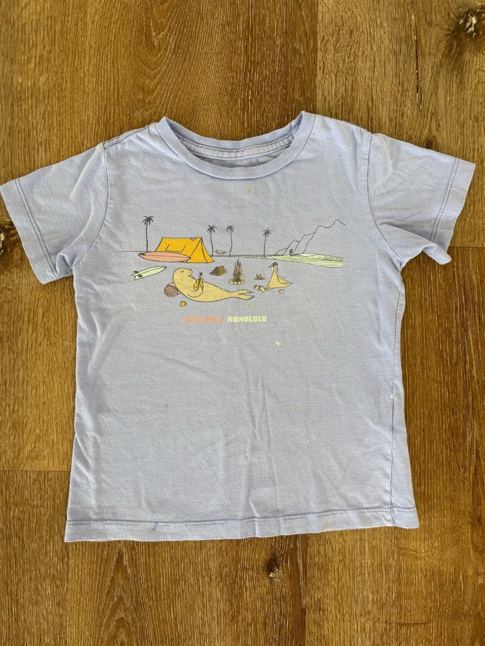 Patagonia Honolulu executive Seal Graphic Tee in Blue Sz: 3| Hawaii